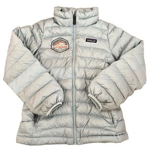Patagonia x Ski Lift Designs Light Blue Puffer Jacket
